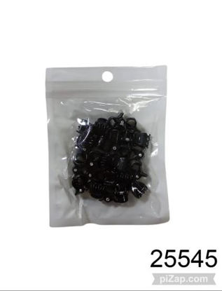 Imagen de MINI BROCHES NEGROS X25UND 3.26
